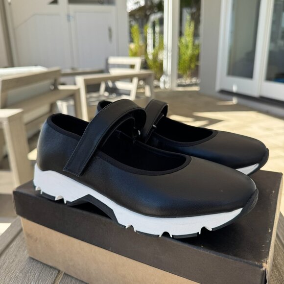 New ALL BLACK MJ Platform Ballet Flats Mary Jane Sneakers Black US 7 / EUR 37 - Picture 5 of 16